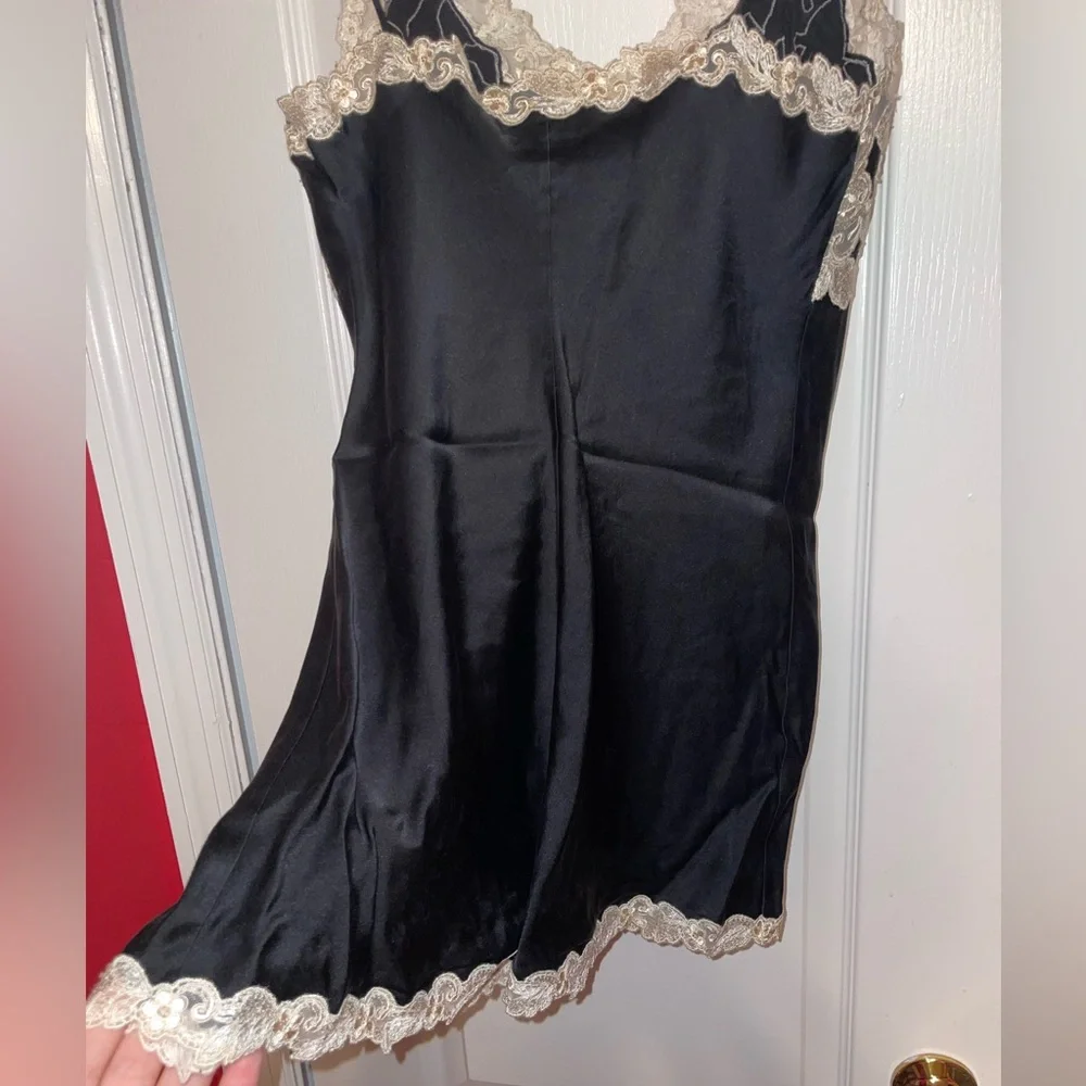 BNWOT La Perla Maison Black & White Slip Size 2 - Picture 4 of 5